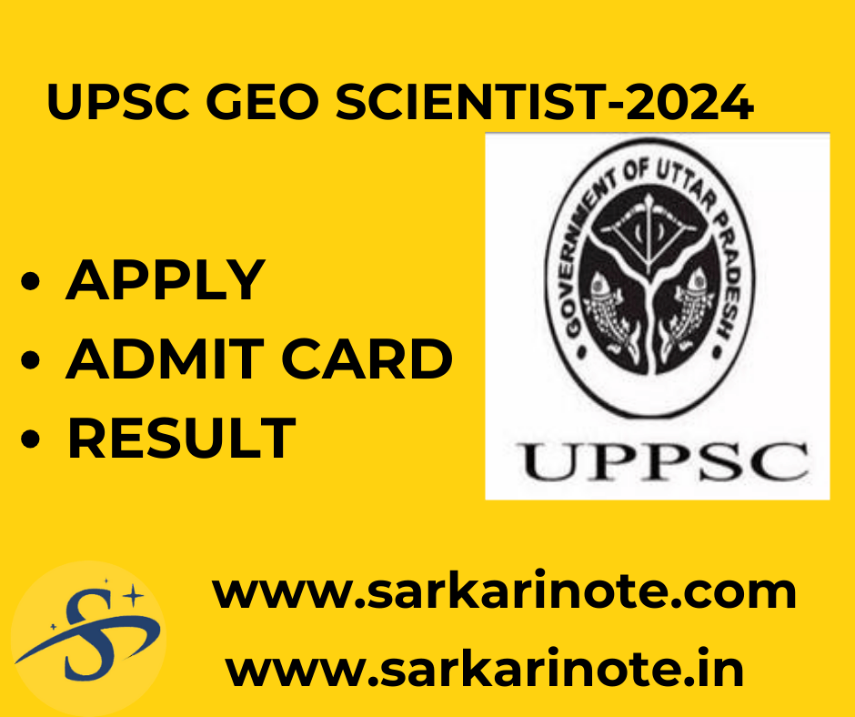 UPSC GEO SCIENTIST PRE RESULT-2024